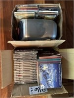 4 boxes of Audio books on CD and various CDs