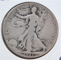 1921 Standing Liberty Half Dollar.