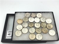 Collection of 23 Coins Including 3-Ben Franklin