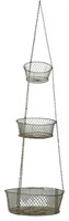 Large Three Tier Hanging Wire Baskets