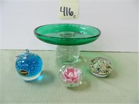 Erickson Glass Tazza Paperweight Compote &