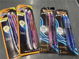 4 packs 2 per pack bic gel pens