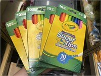 5 packs crayola super tip washable markers 10ct