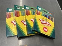 4 packs 10 ct. twistable crayons