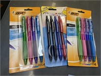 3 pks gel pens 4 per pack