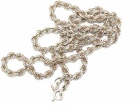 Italian silver twist chain