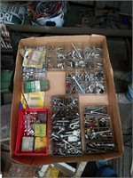 Box of fuses nuts, bolts and misc