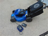 Kobalt Battery Lawnmower, Charger & Batteries