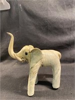 Vintage Marble Look Hard Resin Elephant 10"H x