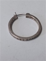 Marked 925 Hoop Earring- 2.7g