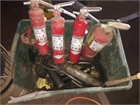4 Fire Extinguishers & Grease Guns