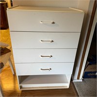 White 4 Drawer Rolling Cabinet & Contents