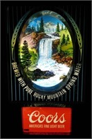 ** Coors Beer Electric Sign with Running Water &