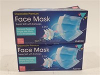 (2) New Boxes of Disposable Face Masks