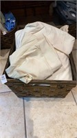 Basket with sheets