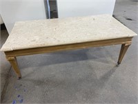 Marble Top Coffee Table, 40 x 16 x 20”