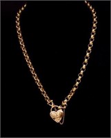 A large fancy 9ct yellow gold belcher chain