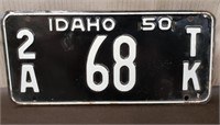 1950 Idaho License Plate Great Condition