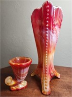 Imperial Glass Vase & Toothpick Holder