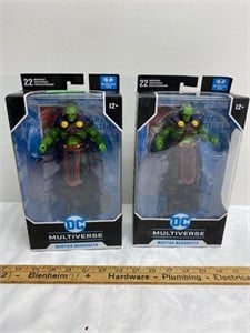 2 Martian Manhunter toys with moving parts