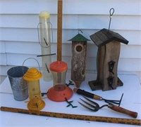 Bird Feeders/Bird houses/ Hand Tools, etc.