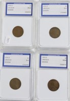 4// 1916 MIXED IGS GRADED LINCOLN CENTS