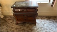 Marble topped vintage cabinet30in x 18in x