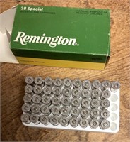 Nearly full box of Remington .38 ammo