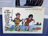 20th century comedic funny postcard Posted