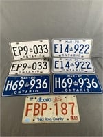 3 Ontario License Plates & Alberta Plate