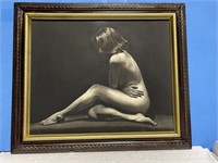 Framed Ruth Bernhard Nude Study Print on Canvas