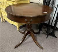 Duncan Phyfe Style Mahogany Drum Table