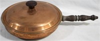 Copper Pot w/ Lid & Wood Handle 16x10