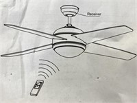 60" ceiling fan with light slightly used