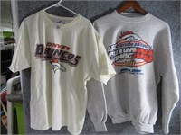 (2) Broncos szMD/LG Shirt & Sweatshirt