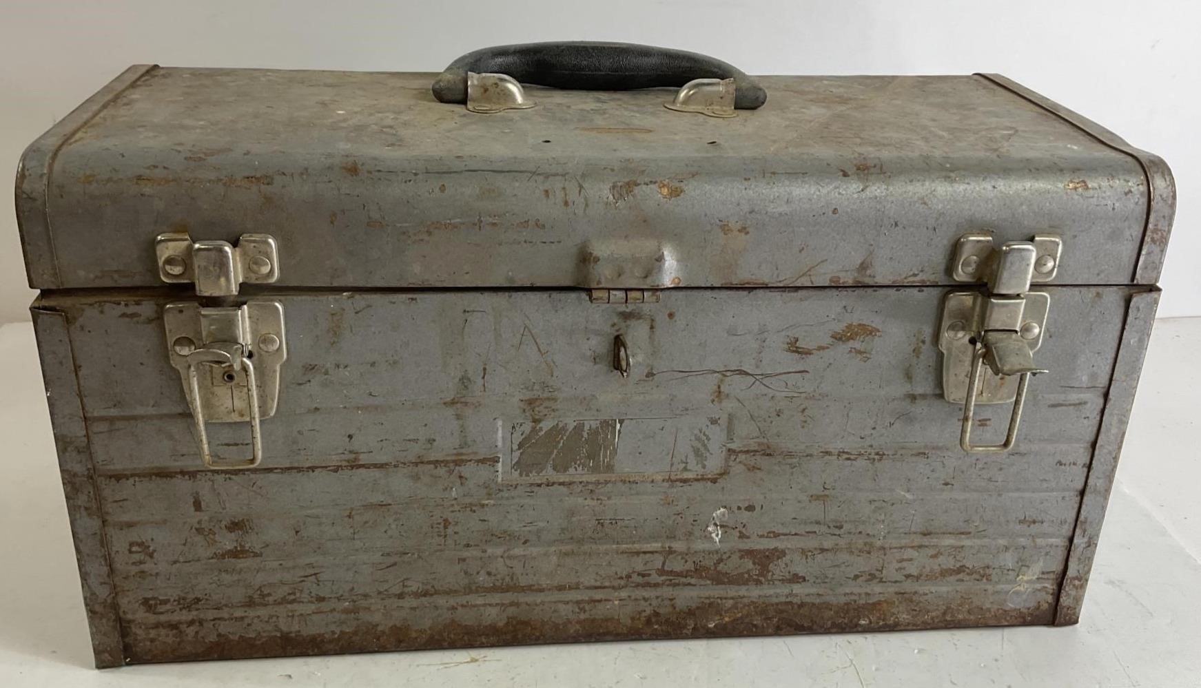 Metal Tool Box With Content