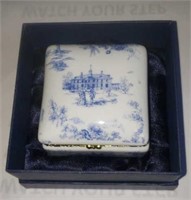 Porcelain Dresser Box From "Mount Vernon"