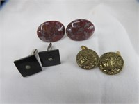 3 PAIRS CUFFLINKS