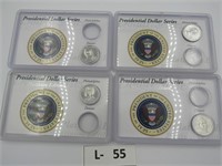 Lot of 4 - Presidential Dollar Series