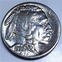 1936-S Buffalo Nickel AU/BU