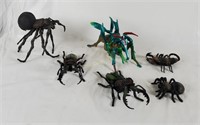 Large Plastic Spiders, Beetles & Scorpion