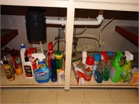 Cleaning supplies- contents under sink