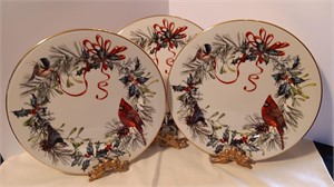 Winter Greetings Signed Lenox China Luncheon Set