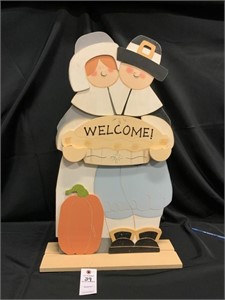 Mr. And Mrs wood pilgrim welcome sign