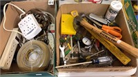 2 box lots of tools and electric wiring, surge