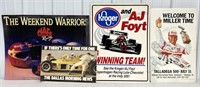 Lot Of Vintage Indycar Racing & Auto Racing Signs