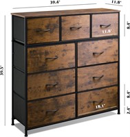 SEALED - WLIVE 9-Drawer Dresser, Fabric Storage