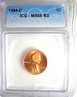 1984-D Cent ICG MS68 RD LIST $285