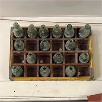 Vintage coke bottle crate and bottles