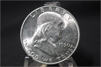1950-P Uncirculated Franklin Silver Half Dollar